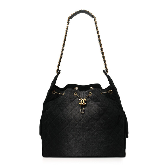 Chanel Washed Denim Quilted Large 25 #180611C10B - Picture 1 of 12
